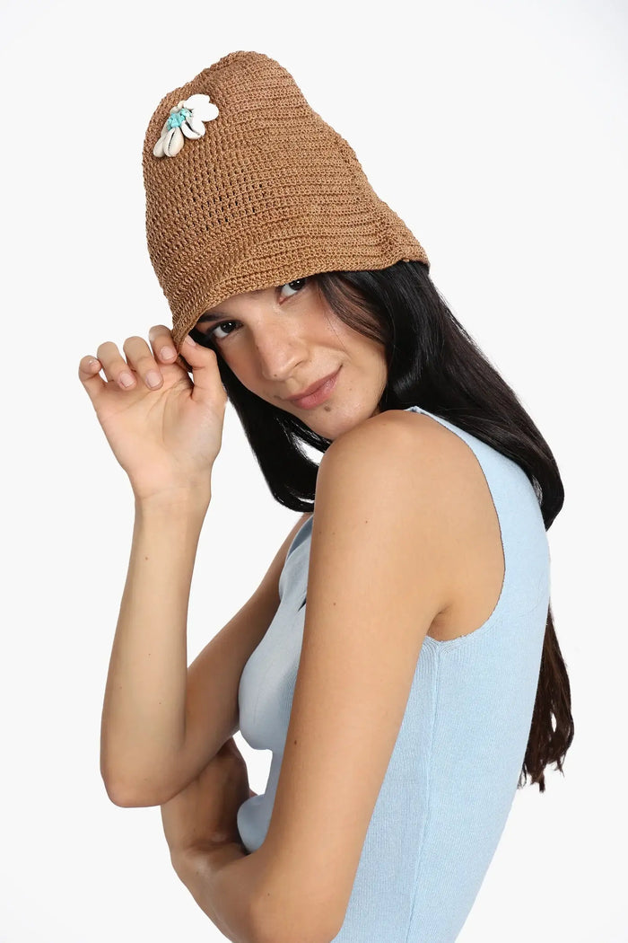 Shell Straw Beach Hat