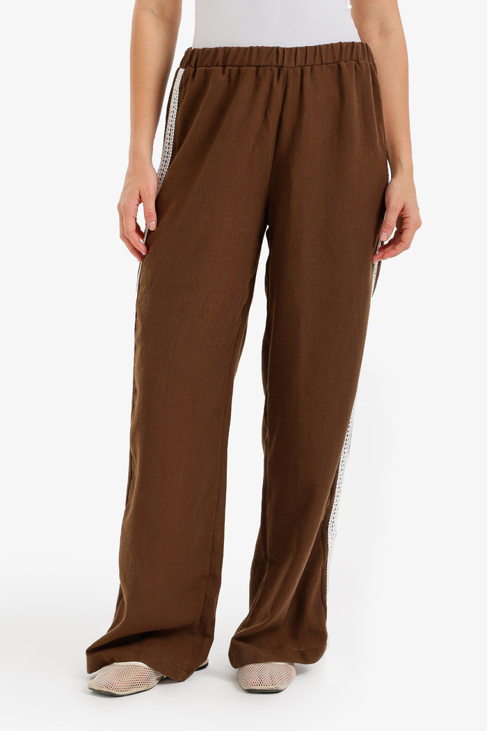 Side-Embroidered Pants