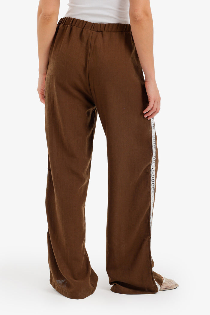 Side-Embroidered Pants