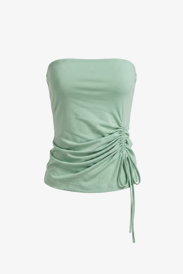 Side-Ruched Sleeveless Top