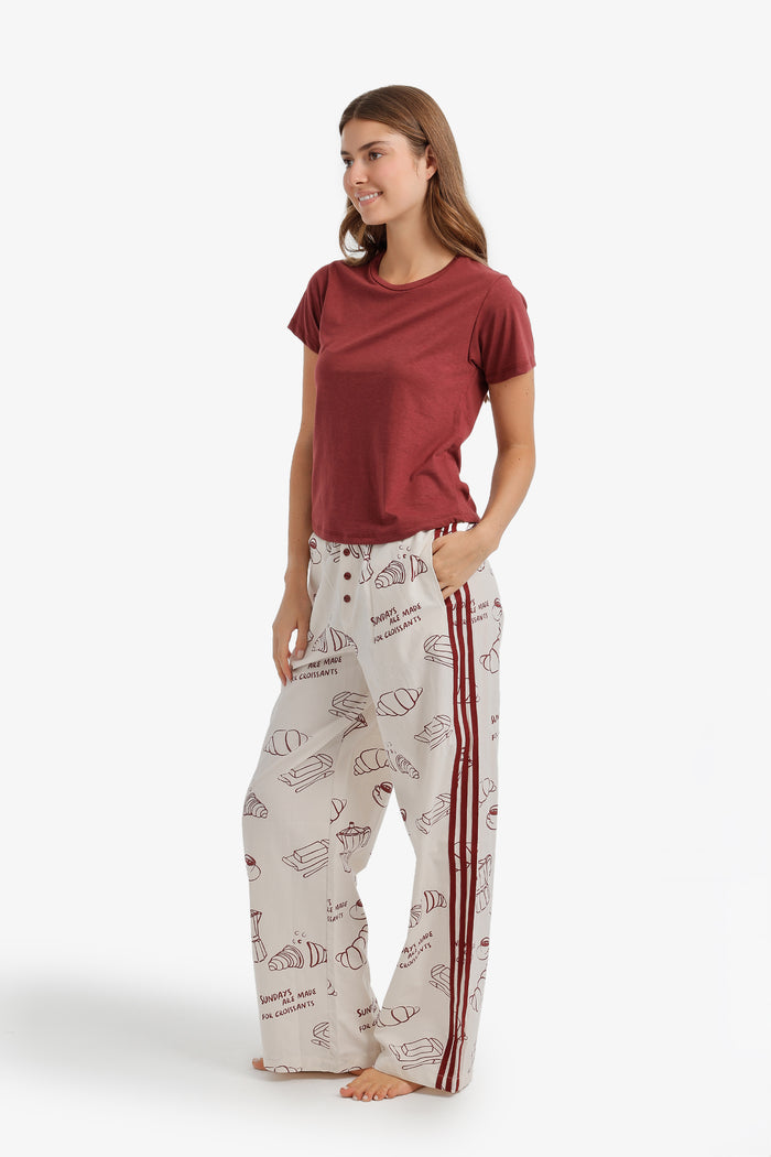 Side-Stripe Breakfast Pyjama