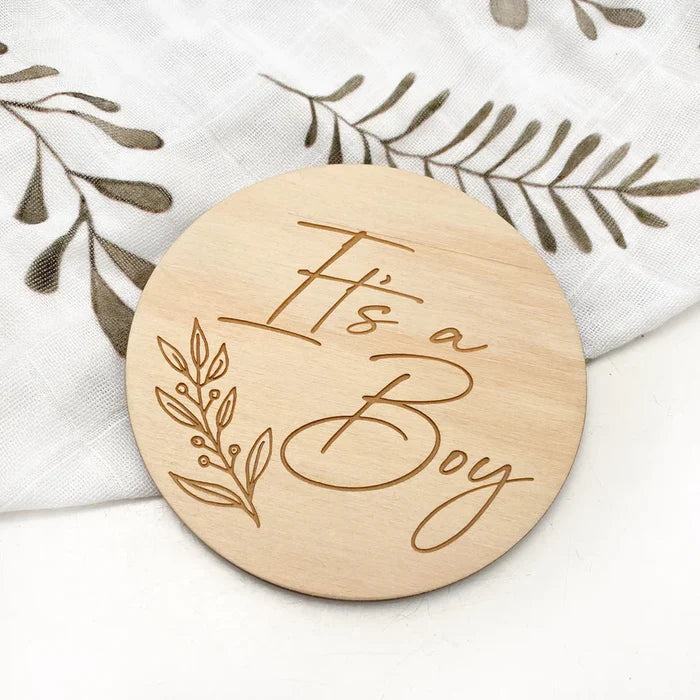 Signature Series Timber Baby Milestone Announcement Plaques