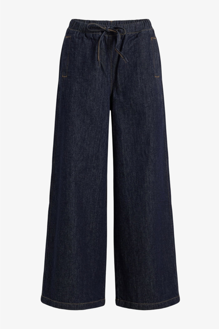 Slash-Pocket Denim Pants