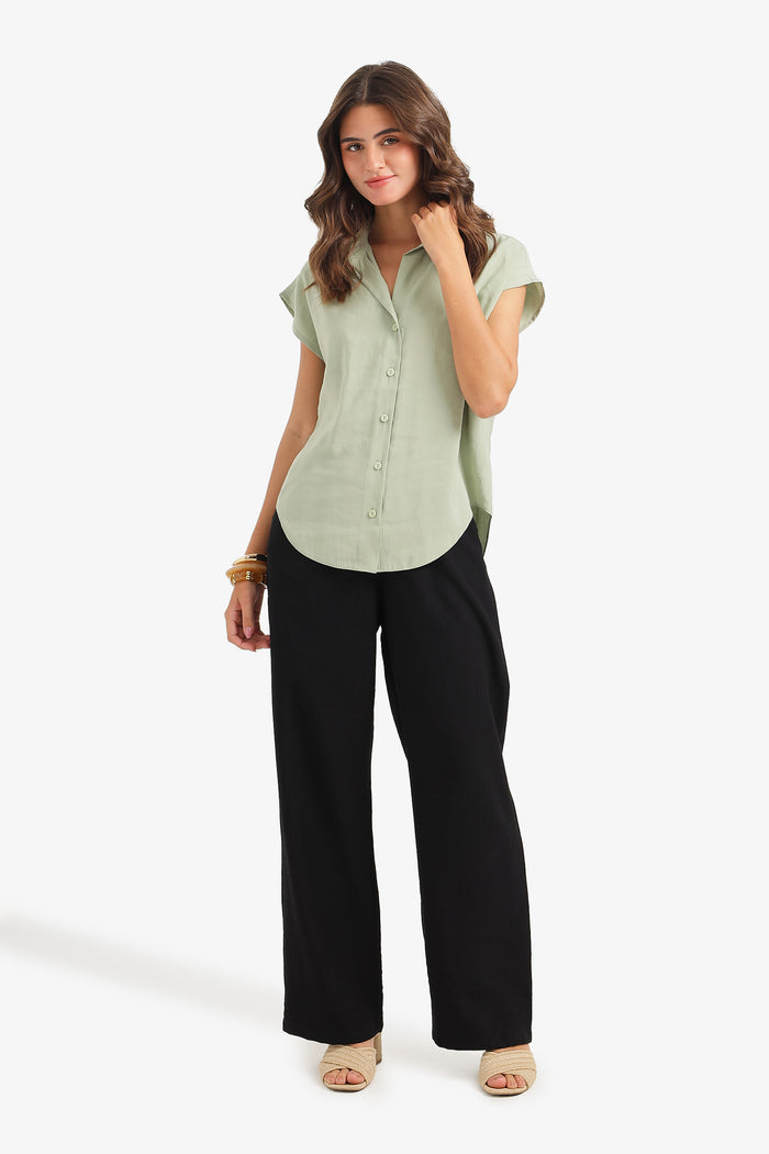 Sleeveless Button-Down Shirt