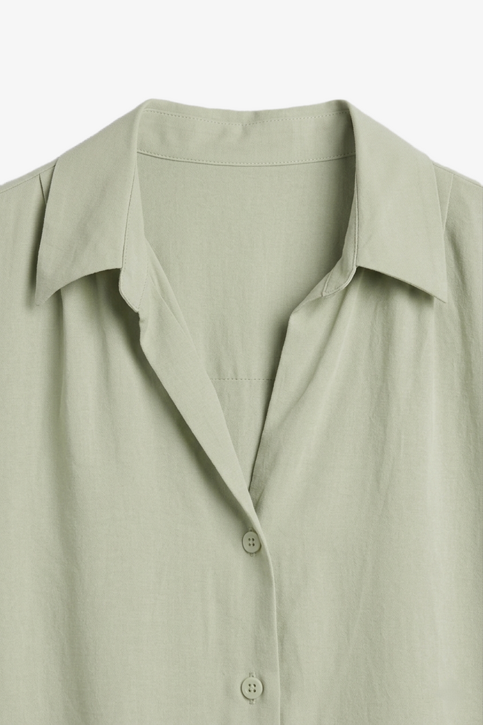 Sleeveless Button-Down Shirt
