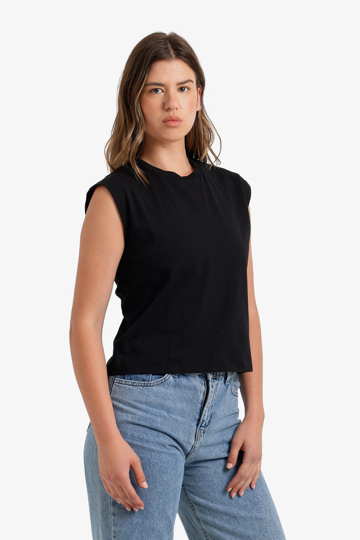 Sleeveless Cropped T-Shirt