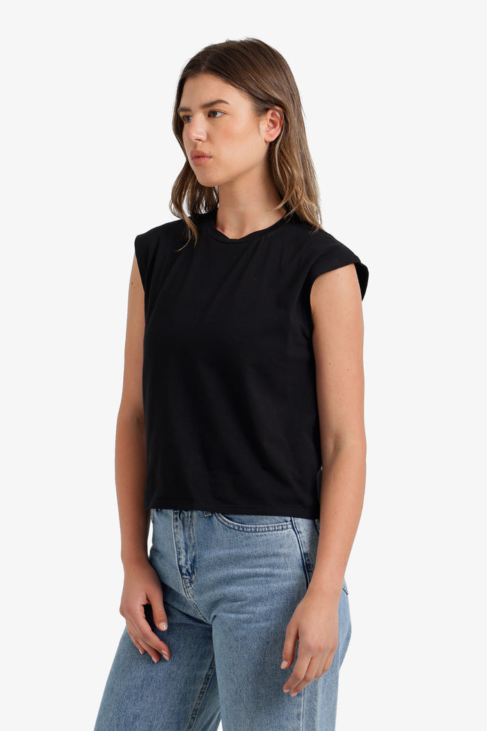 Sleeveless Cropped T-Shirt