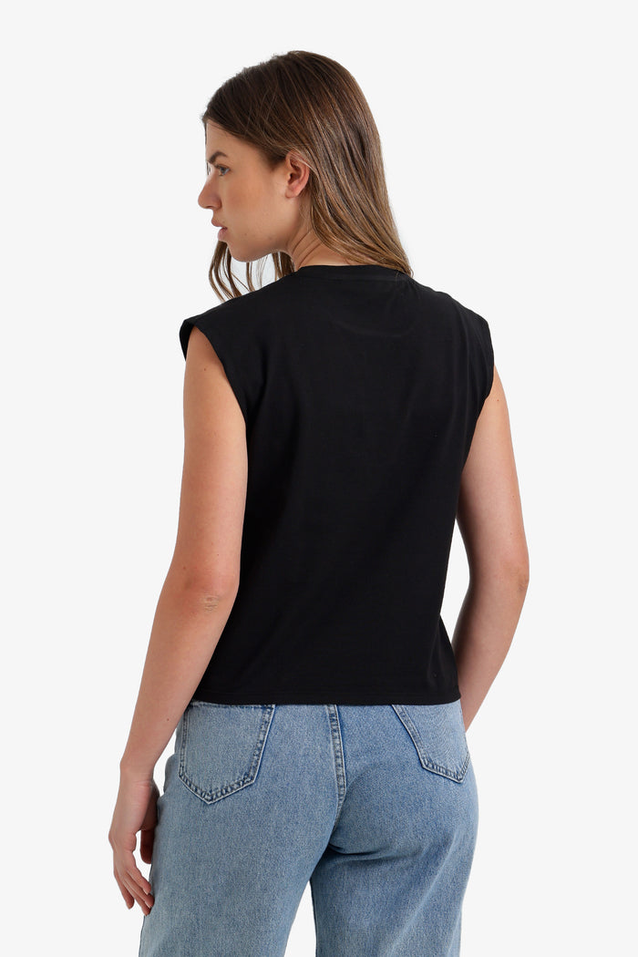 Sleeveless Cropped T-Shirt