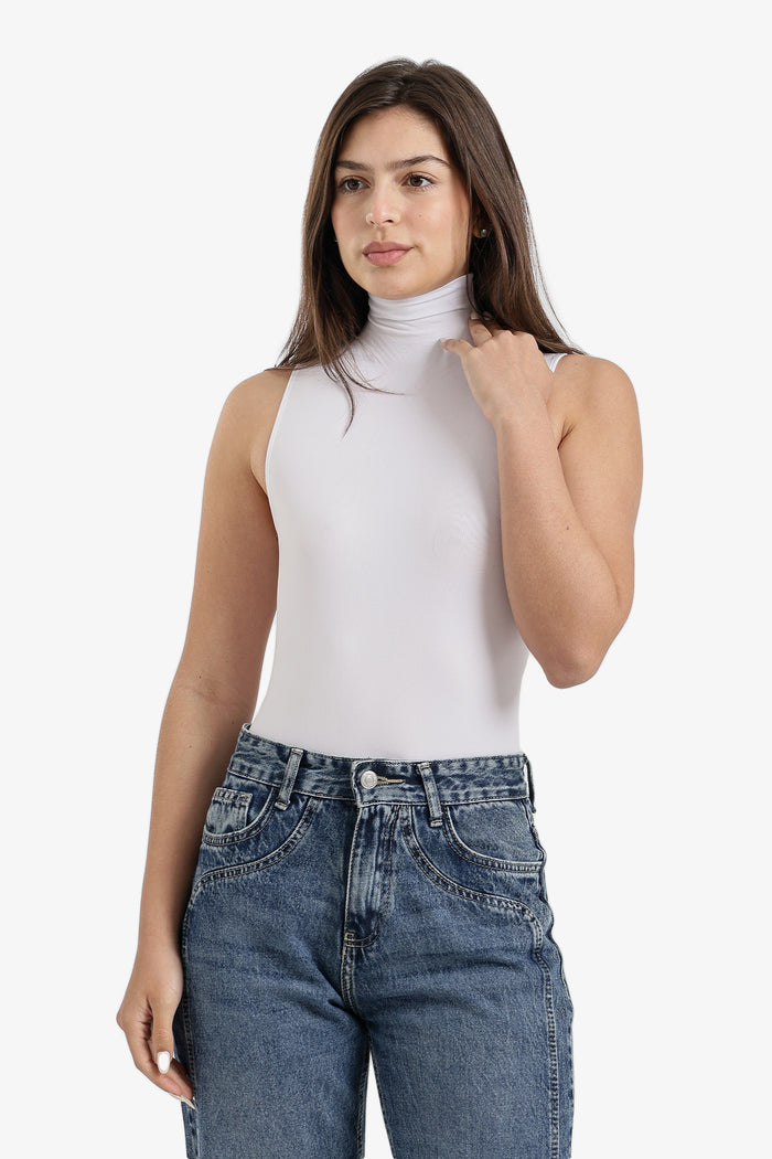 Sleeveless High Neck Bodysuit