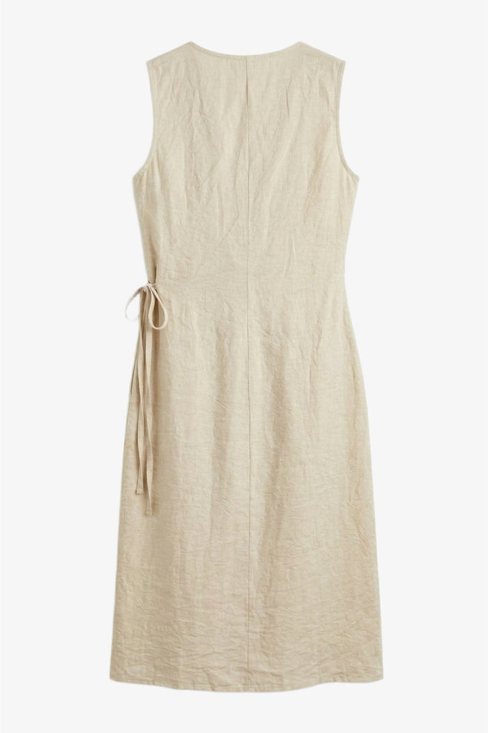Sleeveless Midi Wrap Dress