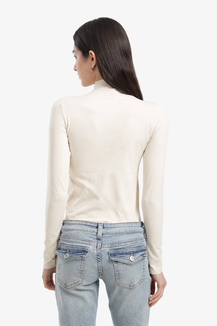 Slim Fit High-Neck Top