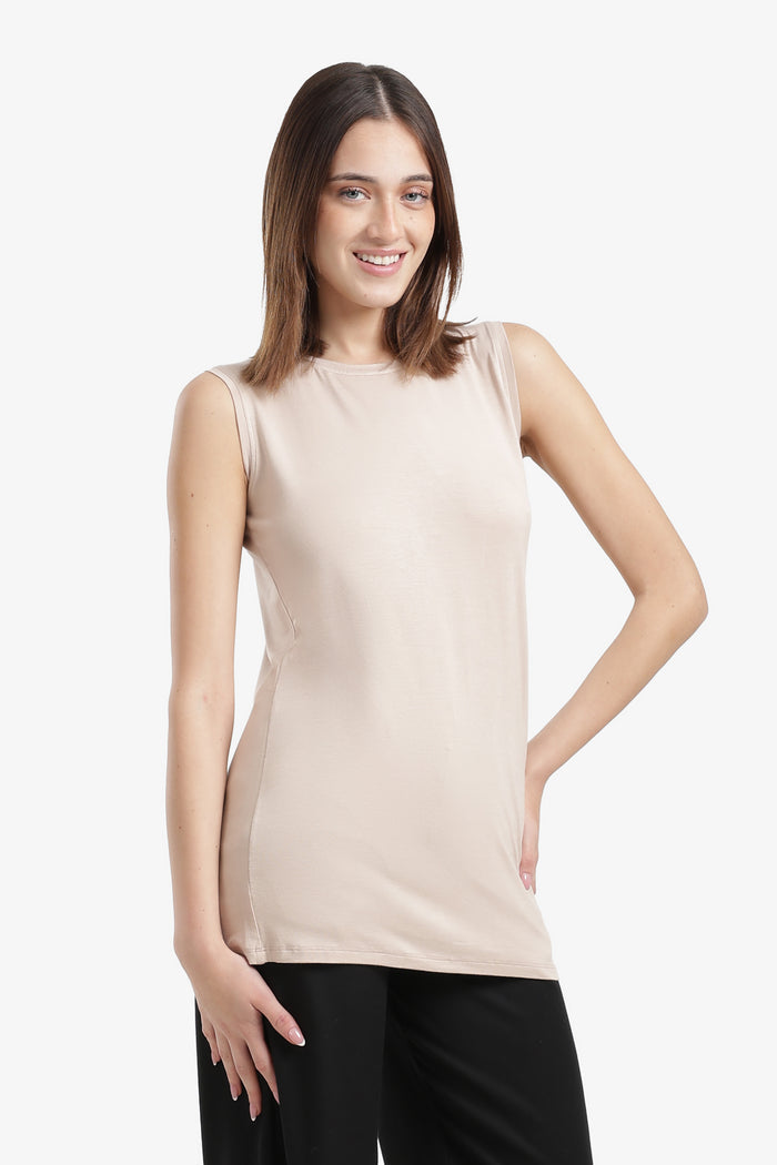 Slim Fit Sleeveless T-Shirt