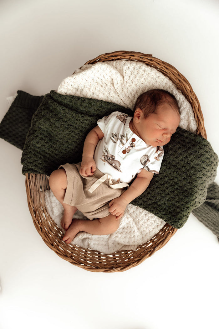 Snuggle Hunny Organic Short Sleeve Bodysuit - Koala