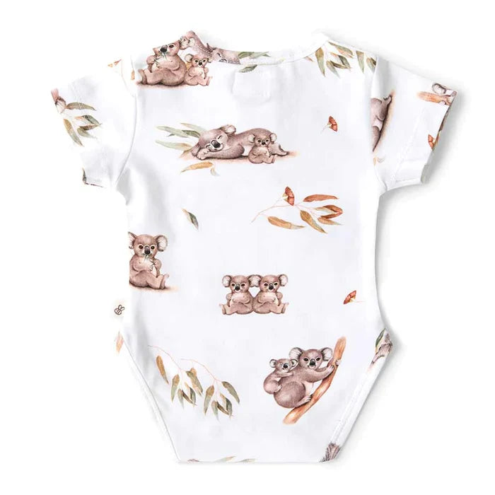 Snuggle Hunny Organic Short Sleeve Bodysuit - Koala