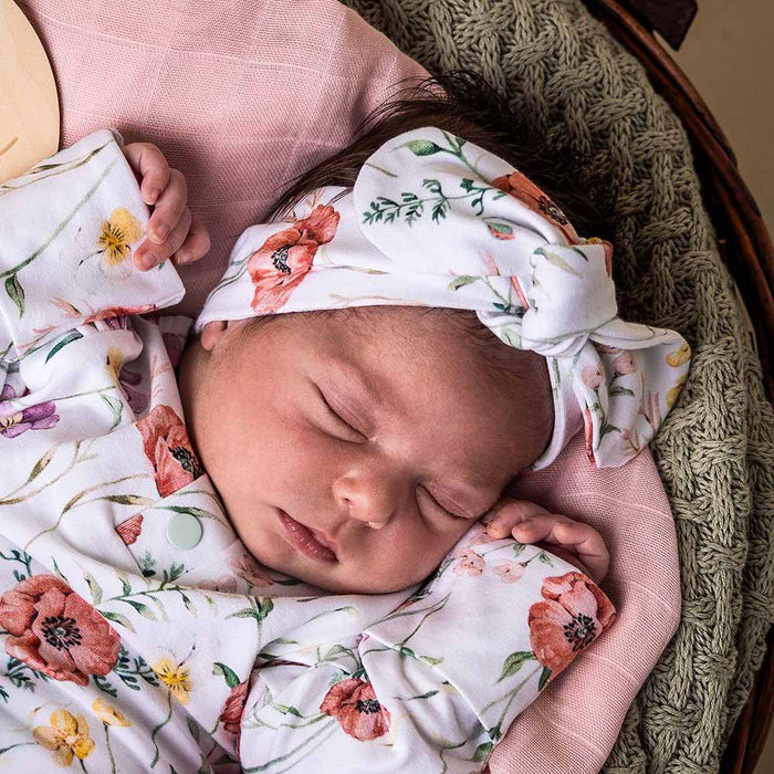 Snuggle Hunny Organic Top Knot Headband - Meadow