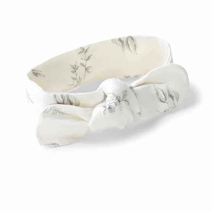 Snuggle Hunny Organic Top Knot Headband - Silver Gum