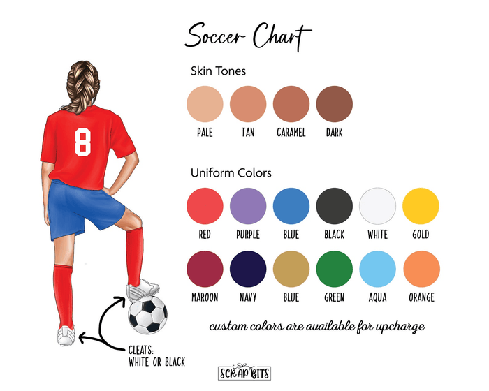 Female Soccer Graduation Print, Personalized Graduation Gift for Her . Digital Portrait Print - Scrap Bits