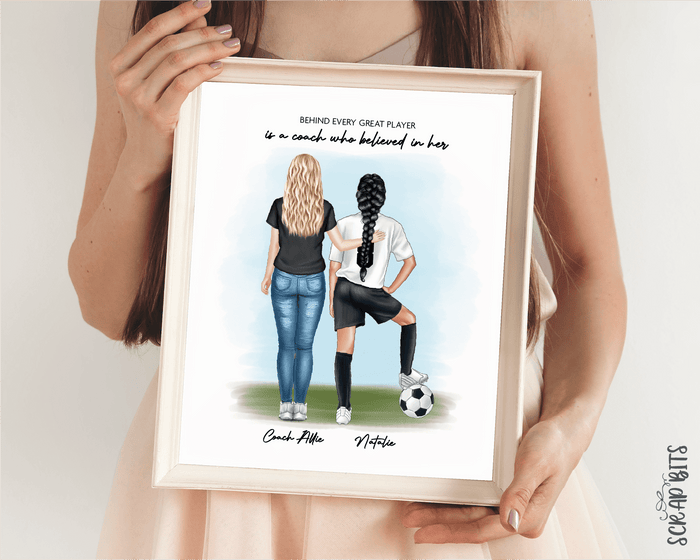 Soccer Team Portrait Print, Custom Female Soccer Team Gift, Digital Download - Scrap Bits