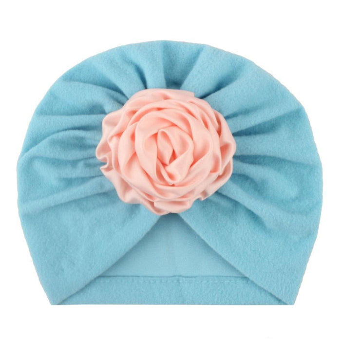 Blue With Pink Rose