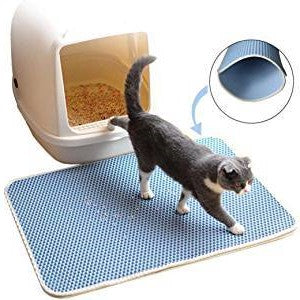 Soft surface Non-slip two-layer & waterproof cat litter mat