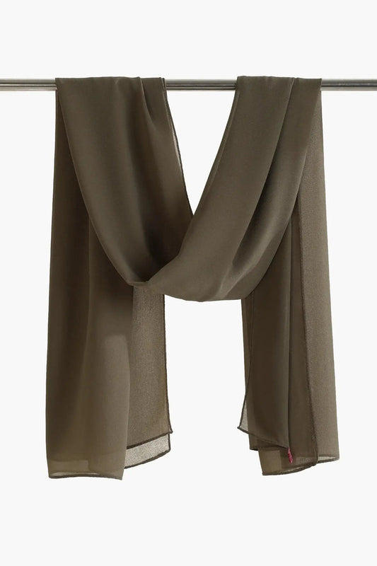 Solid Pattern Chiffon Scarf