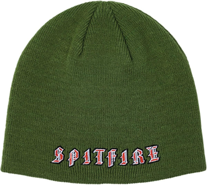 SPITFIRE OLD E BEANIE (OLIVE/RED)