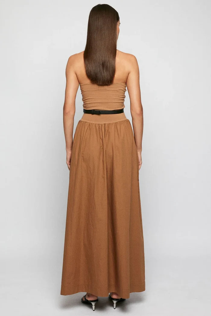 Split Bodice Belted Midi - Simply Taupe SWF