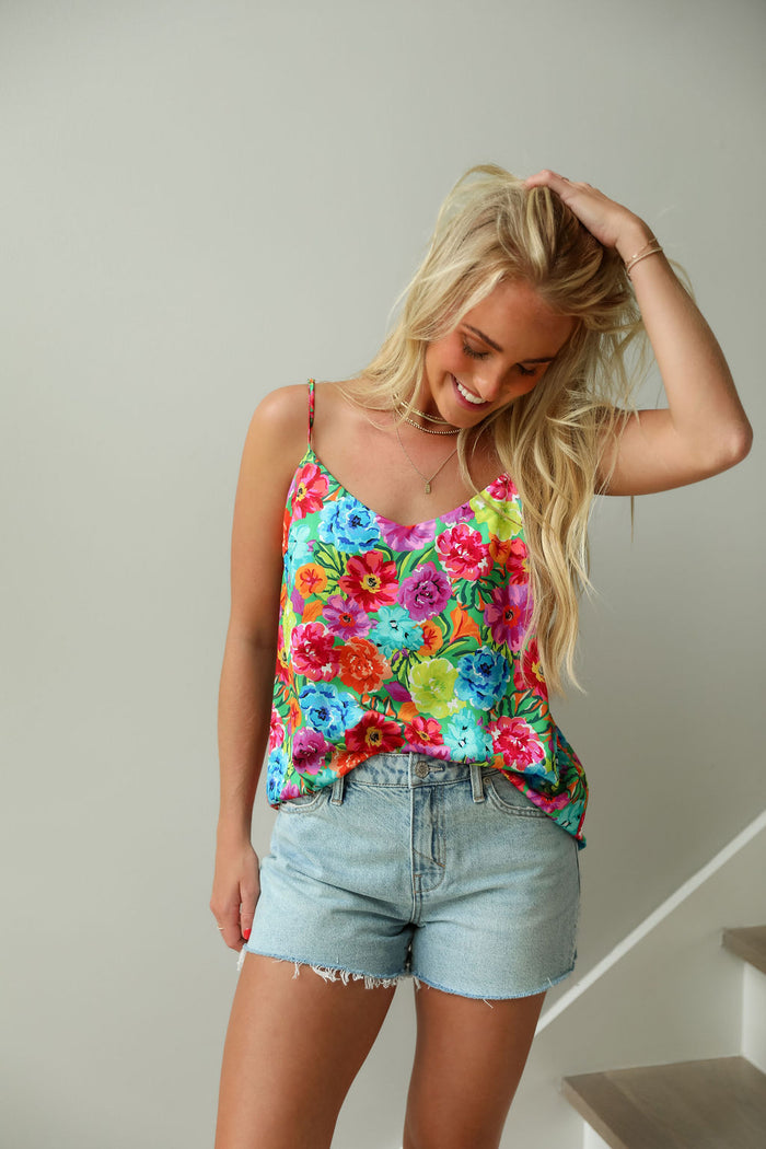 Spotlight Tank - Bright Floral Soiree