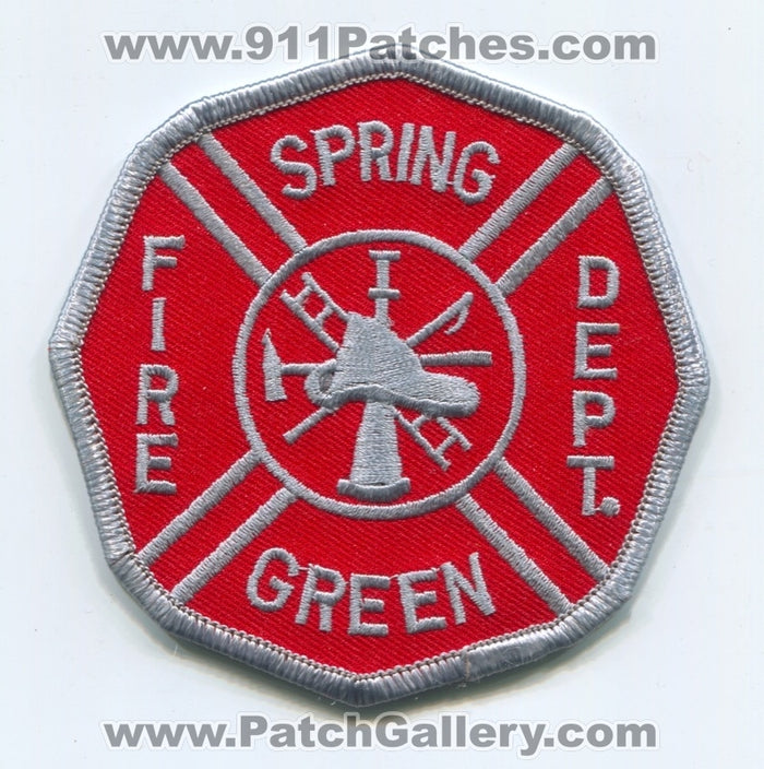 Spring Green Fire Department Patch Wisconsin WI