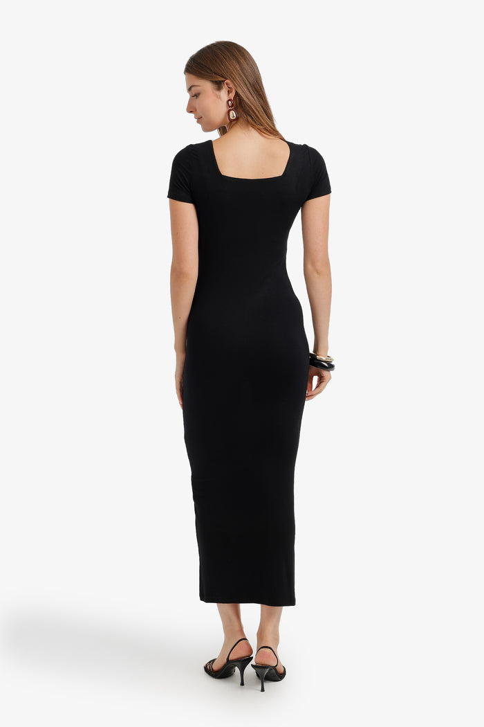 Square Neck Midi Dress