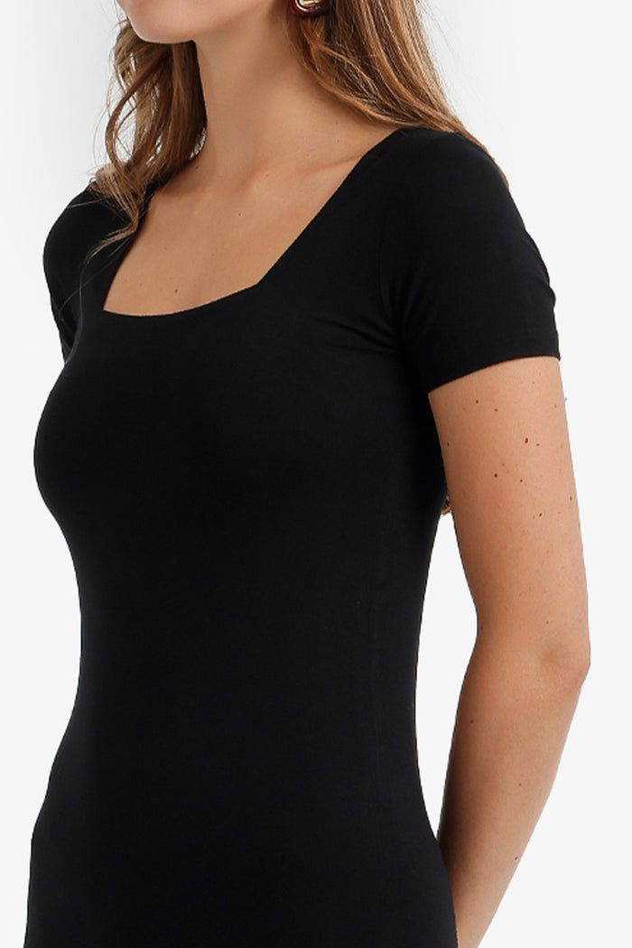 Square Neck Midi Dress