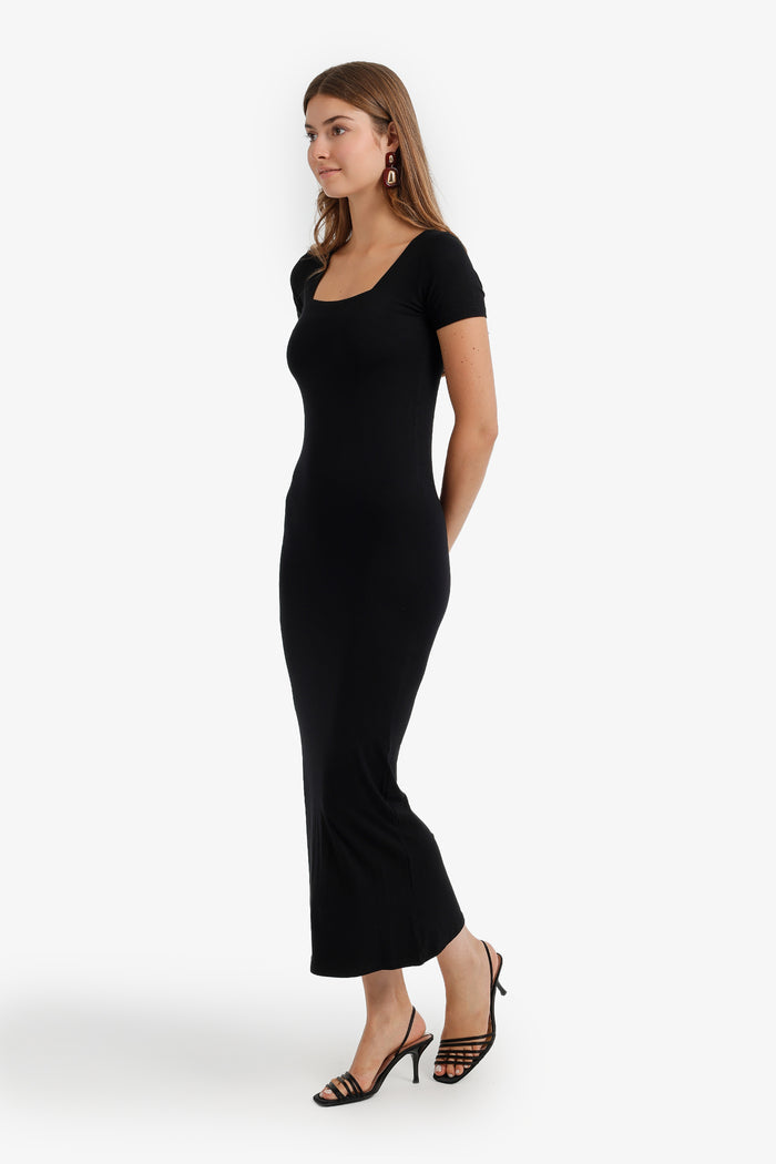 Square Neck Midi Dress