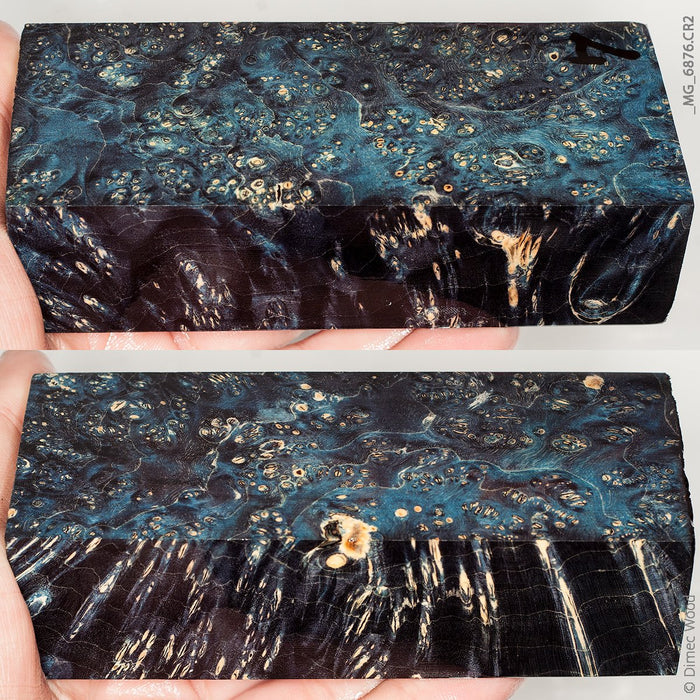 Stabilized wood box elder burl block