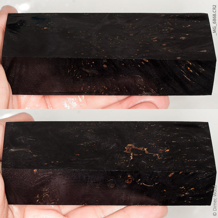 Stabilized wood linden burl block