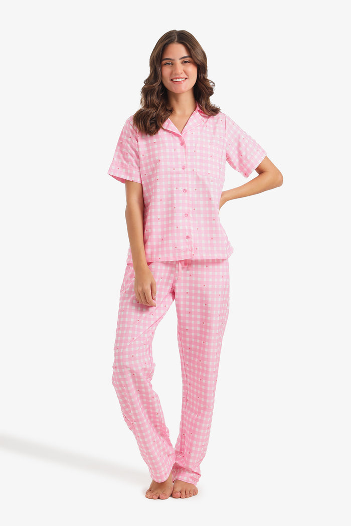 Star-Checkered Pyjama Set
