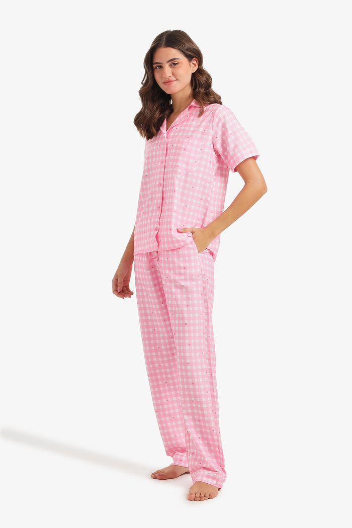 Star-Checkered Pyjama Set