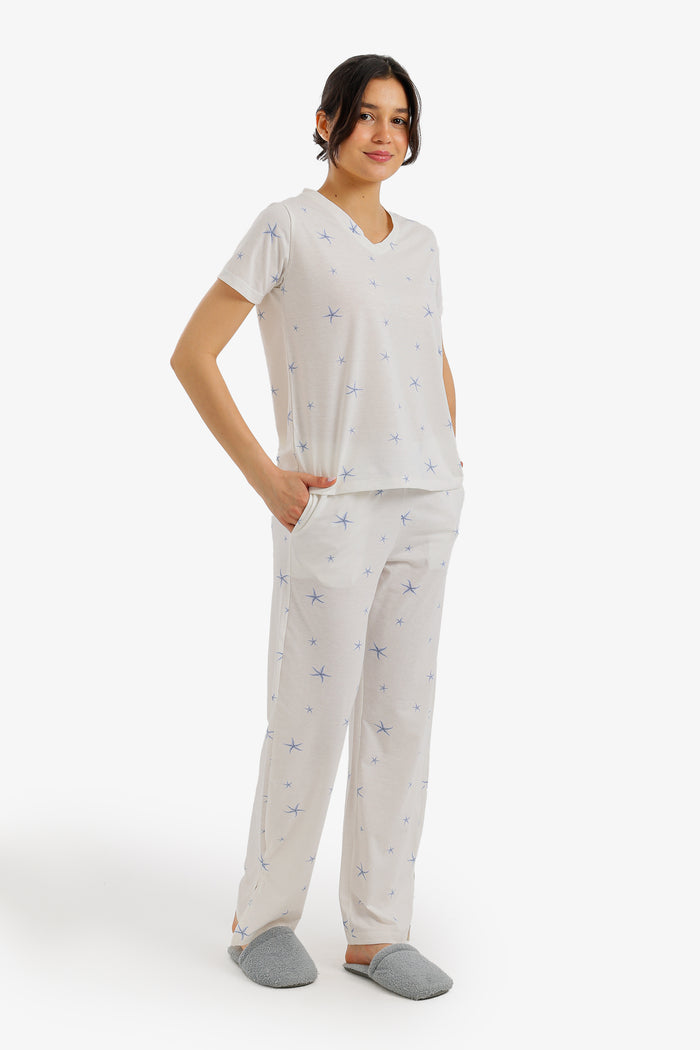 Star Print Pyjama Set