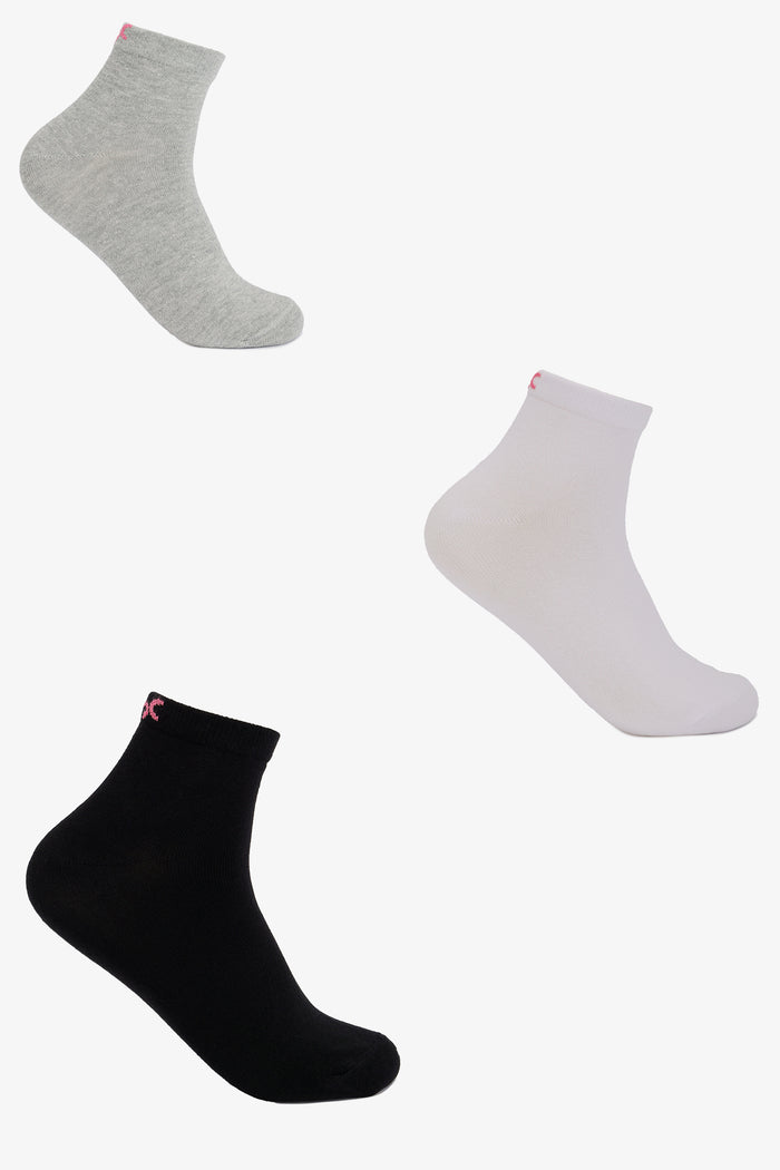 Stitched Logo Socks - 3 Pairs