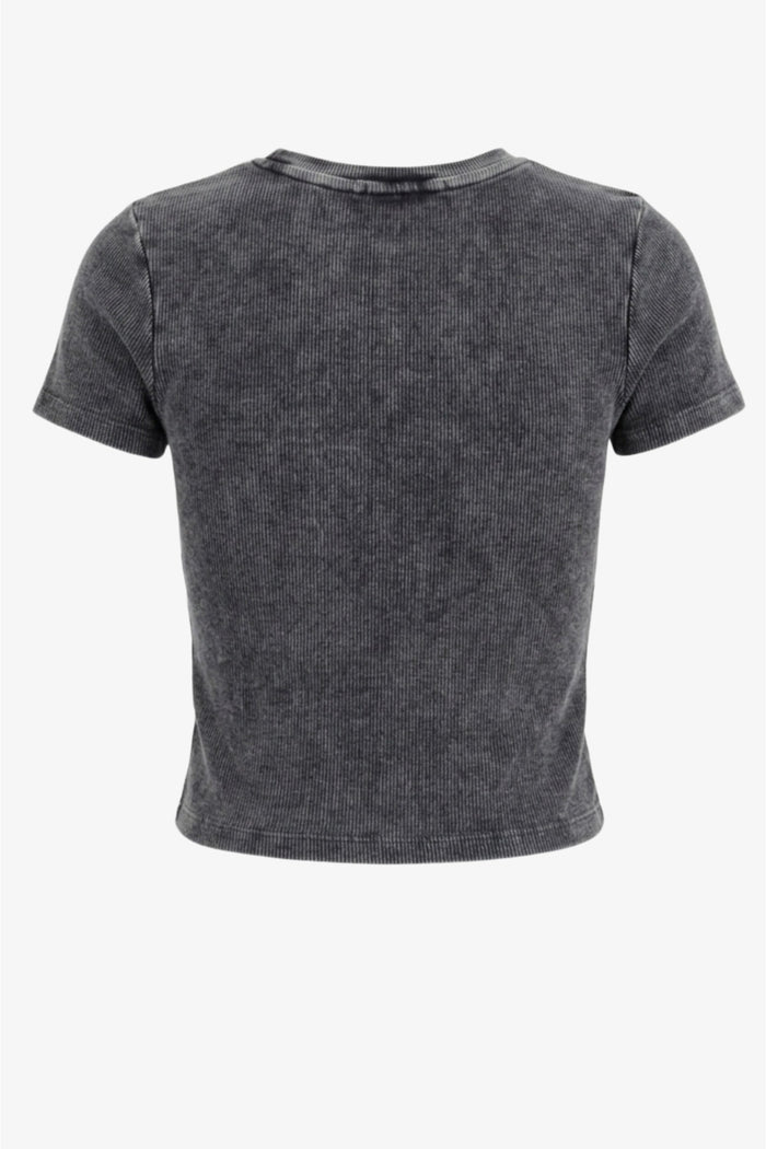 Stitched Panel Cropped Top