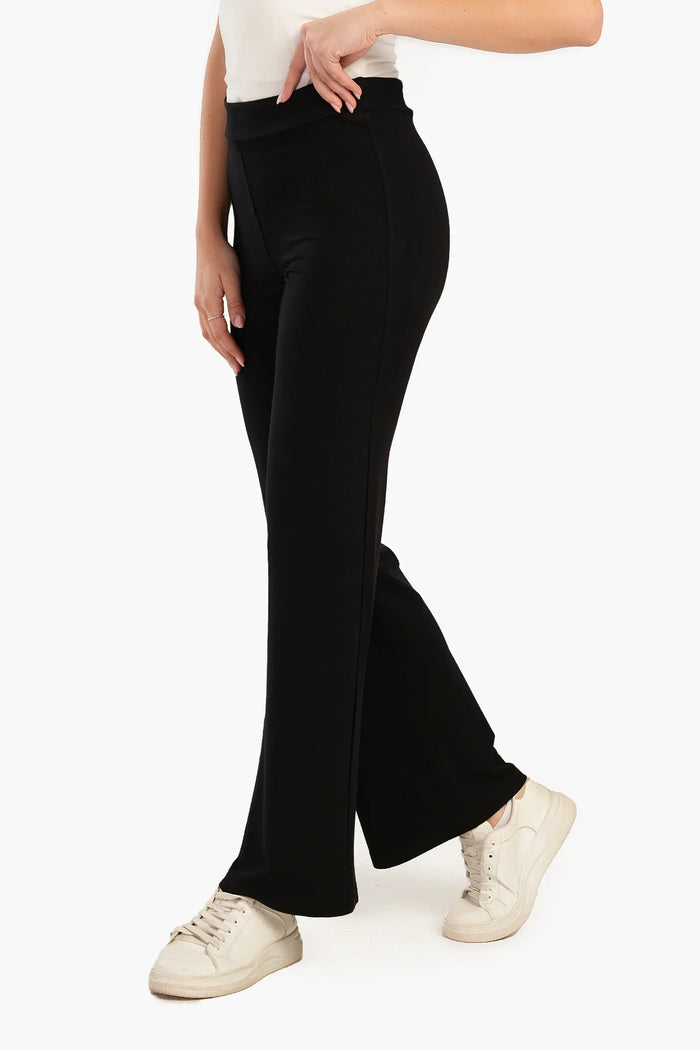 Straight Cut Solid Pants