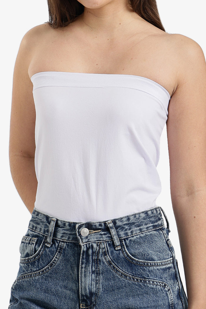 Strapless Long Tube Top