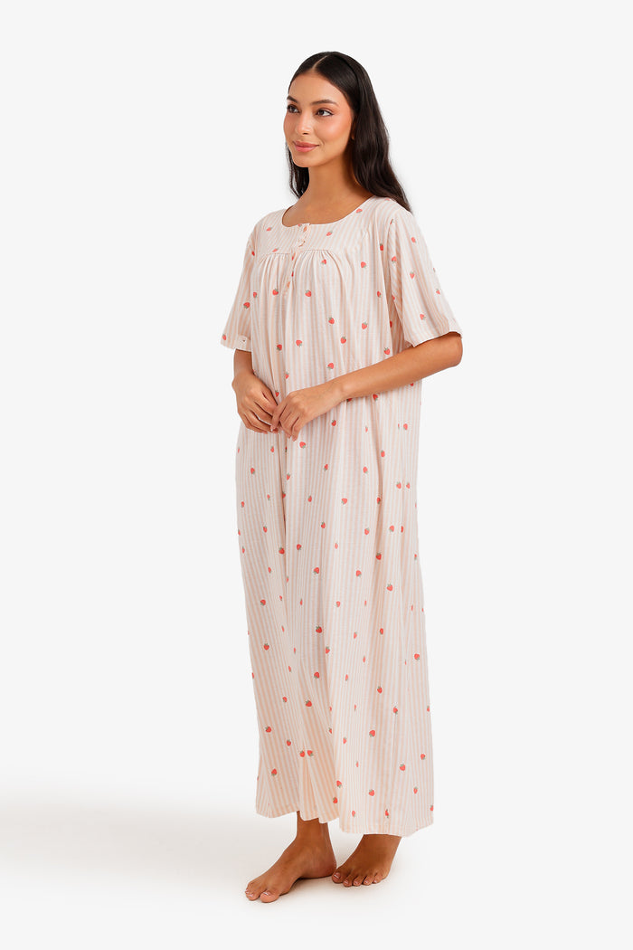 Strawberry Print Nightgown