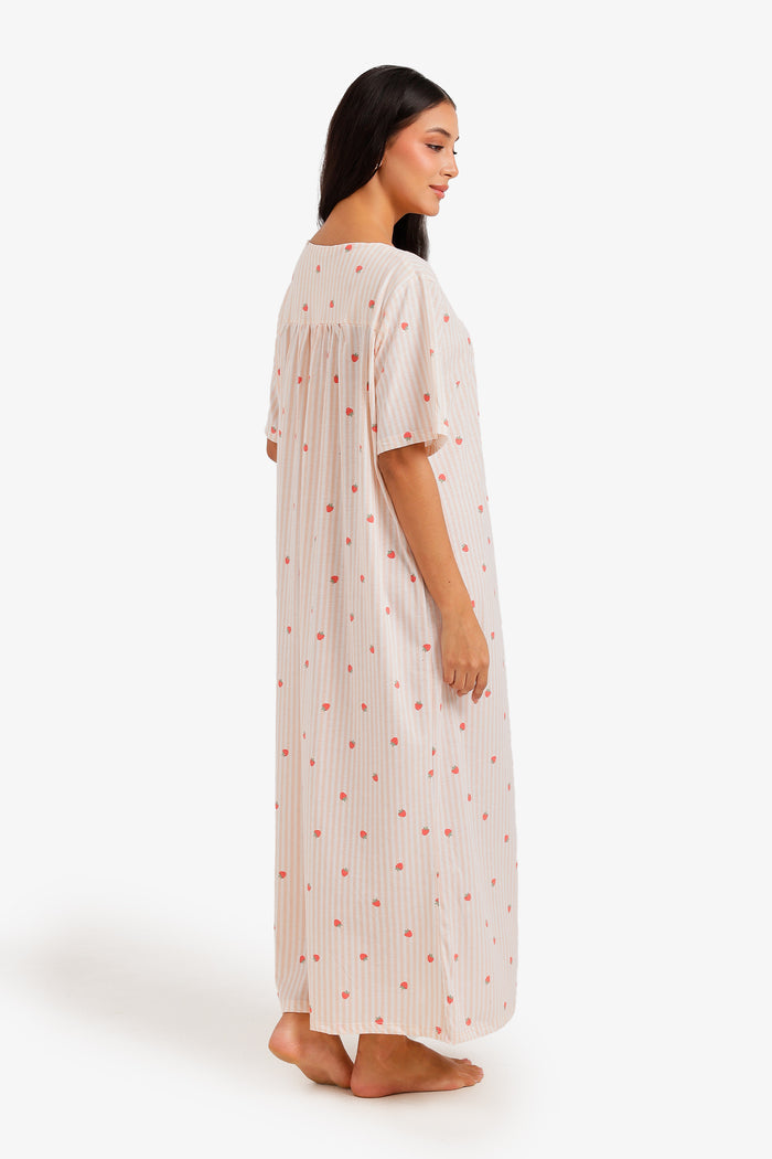 Strawberry Print Nightgown