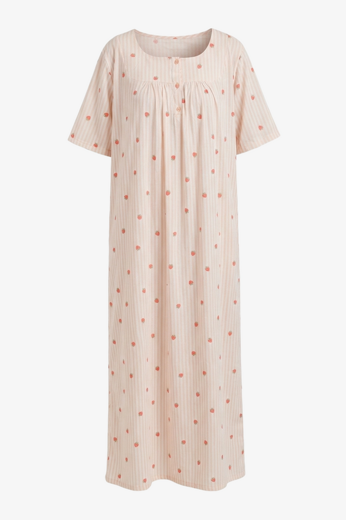 Strawberry Print Nightgown