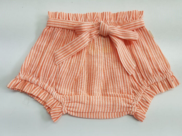 Grey, Mustard, Peach Stripes Print Infant Baby Shorts (3PC SET) 3 Piece Shorts Set Yo Baby Wholesale
