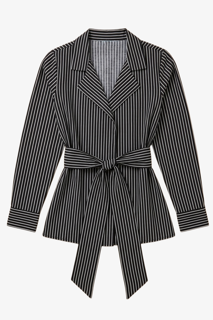 Striped Belted Shirt