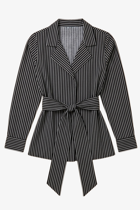 Striped Belted Shirt