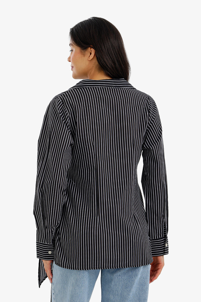 Striped Belted Shirt