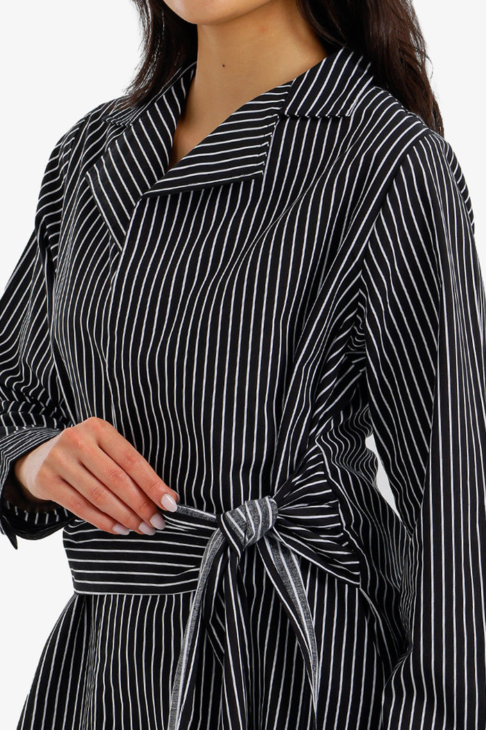 Striped Belted Shirt