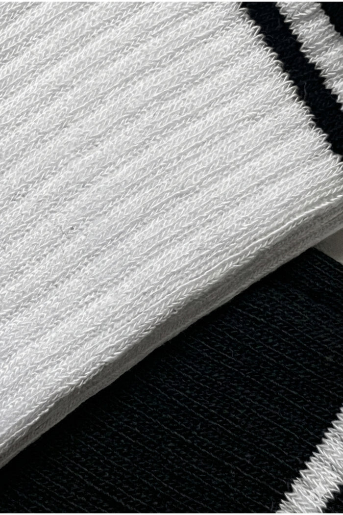 Striped Cuff Socks - 2 Pairs